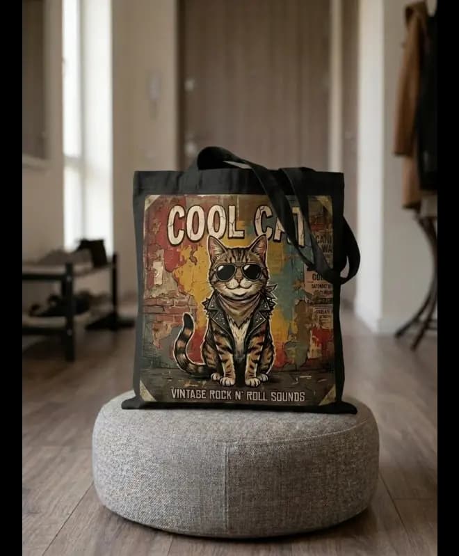 Шоппер с AI-дизайном Cool Cat