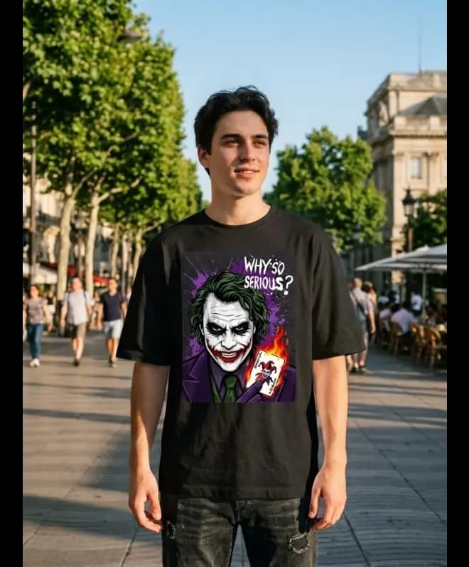 Футболка с AI-дизайном Joker