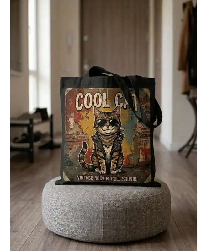 Шоппер с AI-дизайном Cool Cat